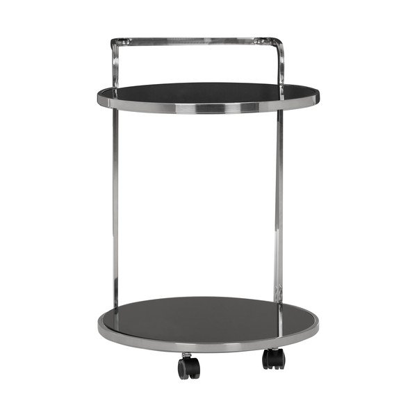 Servírovací stolek na kolečkách se skleněnou deskou ø 50 cm Ackley – Premier Housewares-image-2