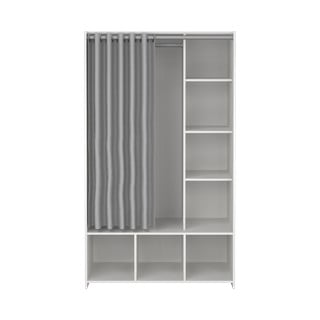 Bílo-šedá šatní skříň 105x180 cm Kit – Tvilum