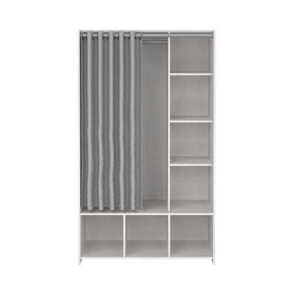 Bílo-šedá šatní skříň 105x180 cm Kit – Tvilum
