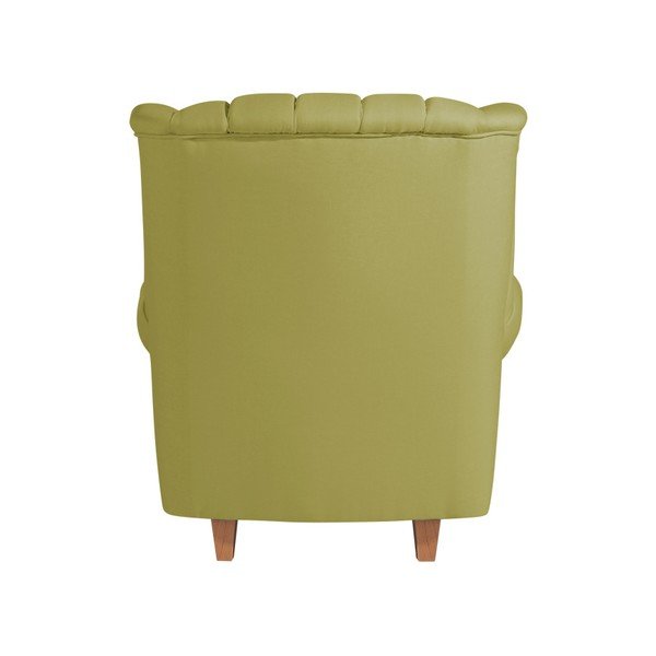 Zelené křeslo ušák z imitace kůže Max Winzer Vary Leather-image-4