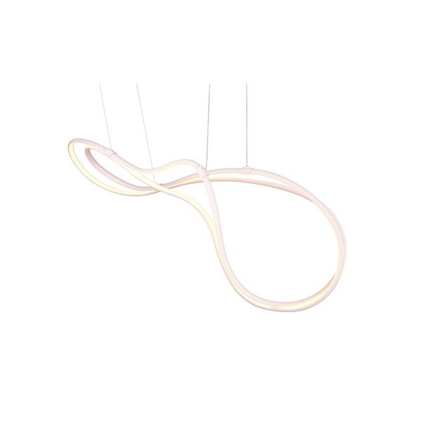 Bílé LED závěsné svítidlo s kovovým stínidlem Nala – Trio Select-image-2