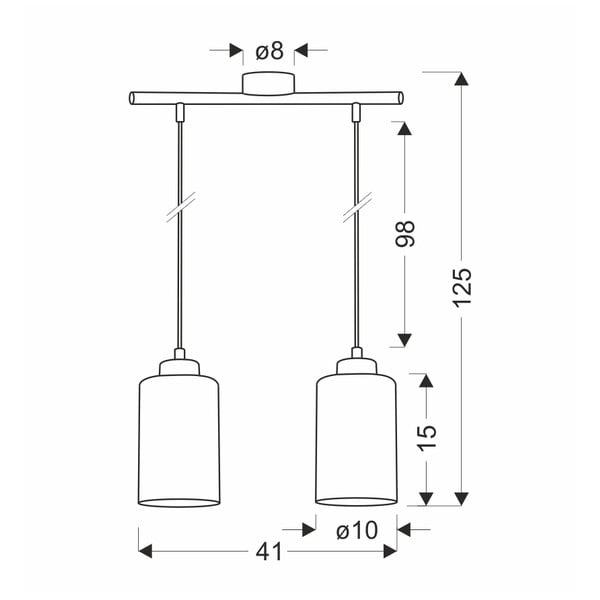 Černé závěsné svítidlo se skleněným stínidlem ø 10 cm Aspra – Candellux Lighting-image-2