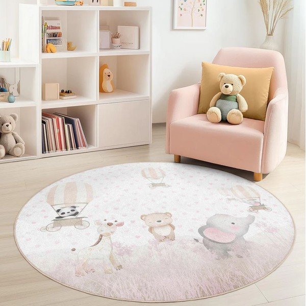 Pratelný dětský koberec ø120 cm Dainty Animals – Mila Home-image-3