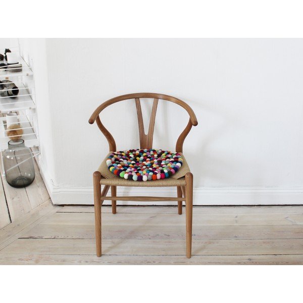 Kulličkový vlněný podsedák Wooldot Ball Chair Pad Multi Pang, ⌀ 39 cm-image-1