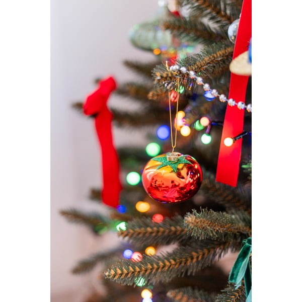 Skleněná vánoční ozdoba Tomato – Sass & Belle-image-1