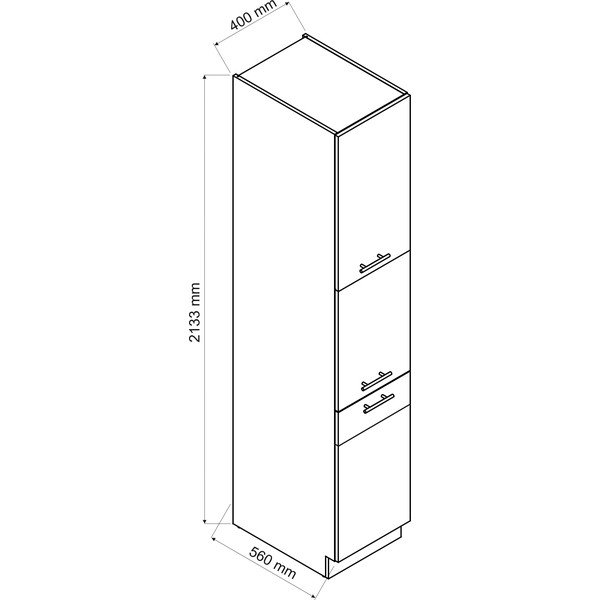 Vysoká kuchyňská potravinová skříň (šířka 40 cm) Kian – STOLKAR-image-1