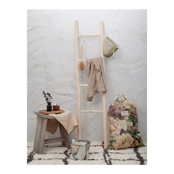 Látkový vak na prádlo s příměsí lnu Really Nice Things Bag Spring Flowers, výška 75 cm-image-1