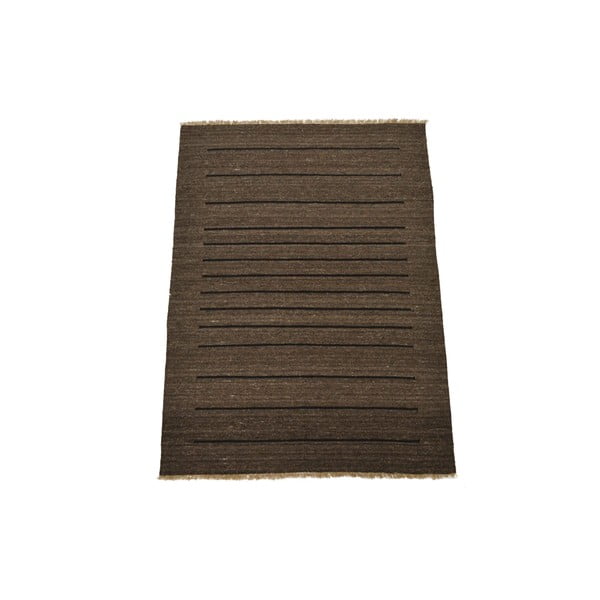 Ručně tkaný koberec Grey Beige Lines, 140x200 cm