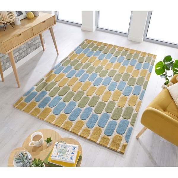 Žluto-zelený vlněný koberec Flair Rugs Fossil, 160 x 230 cm-image-4