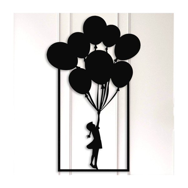 Černá nástěnná dekorace Balloons
