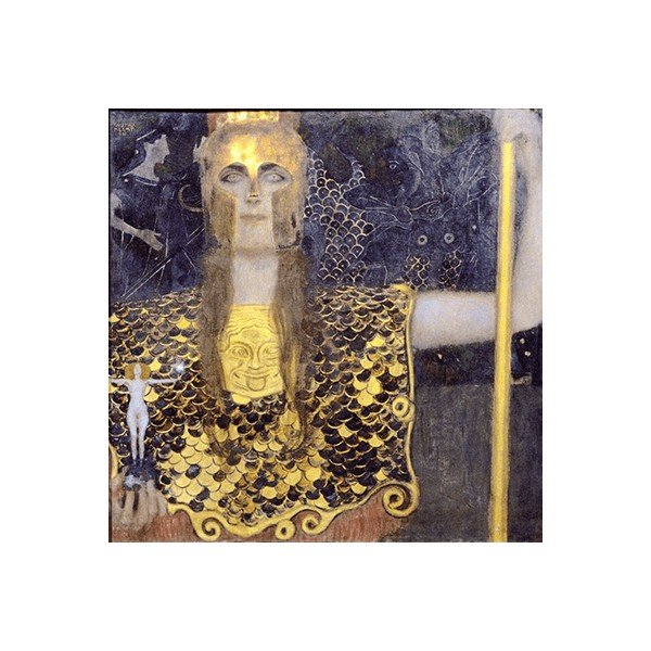 Obraz Gustav Klimt - Pallas Athene, 45x45 cm