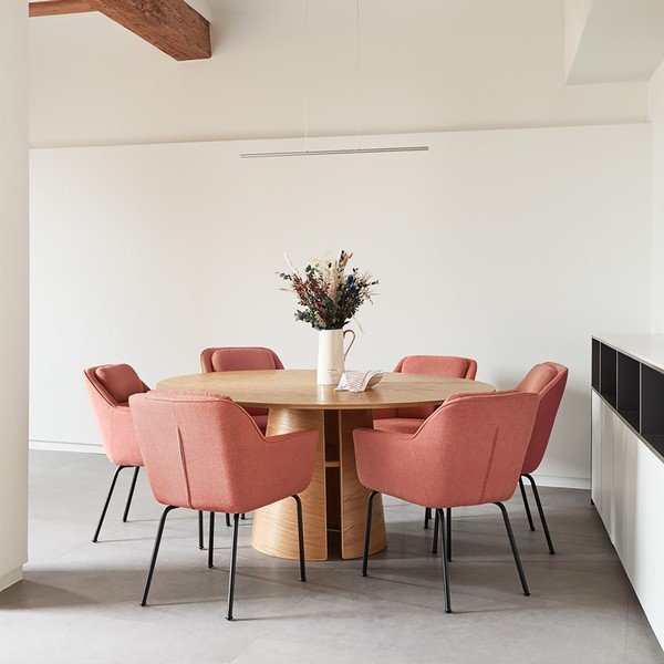 Kulatý jídelní stůl v dekoru jasanu ø 157 cm Cep – Teulat-image-1