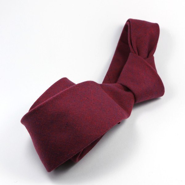 Vínová kravata chambray-image-1
