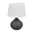 Tmavě hnědá stolní lampa z keramiky a tkaniny Reality Martin, výška 29 cm