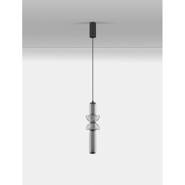 Šedé skleněné LED stmívatelné závěsné svítidlo ø 12 cm Ulon – Nova Luce-image-4