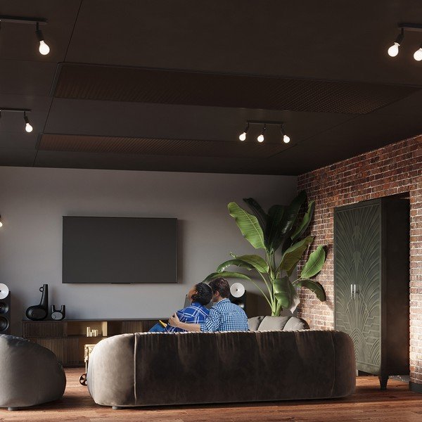 Černé kovové stropní svítidlo ø 6 cm Brando – Sollux-image-4