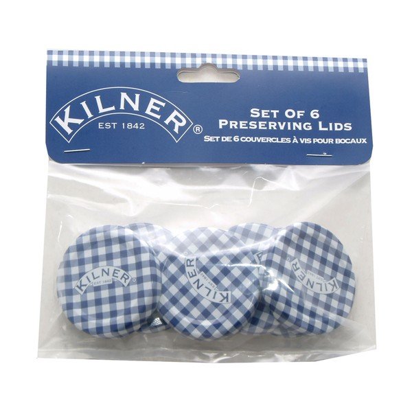 Sada 6 víček na zavařovací sklenice Kilner, 6 x 70 mm