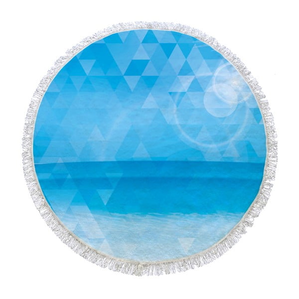 Kruhová osuška Sparkling Sea, ⌀ 105 cm