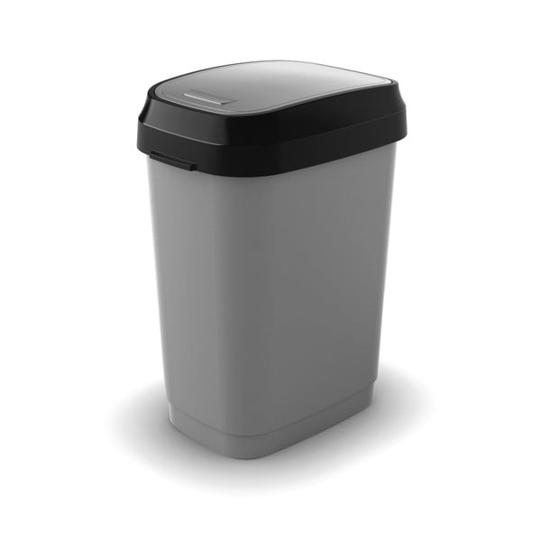 Šedý odpadkový koš 25 l Dual Swing Bin M – KIS