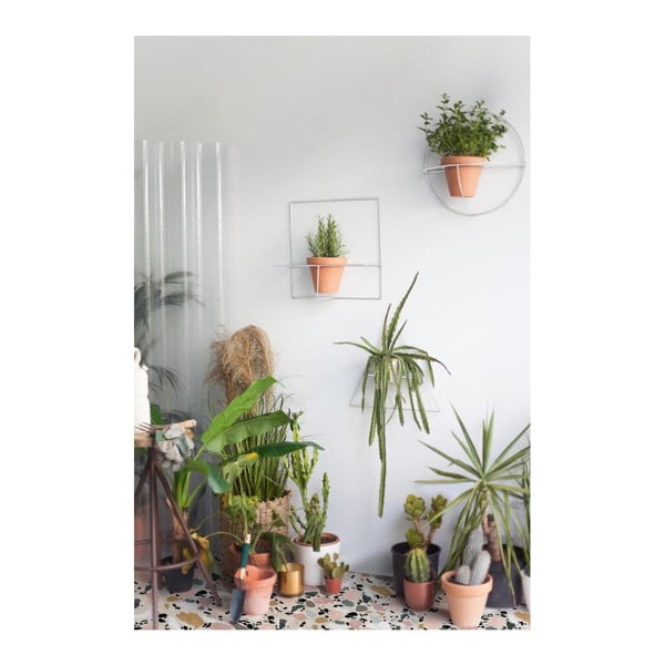 Bílý nástěnný držák na květináč Really Nice Things Triangle-image-2