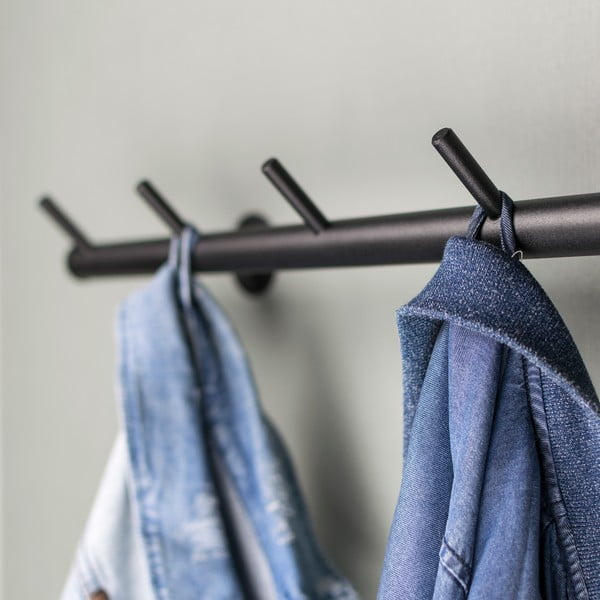 Černý kovový nástěnný věšák 55 cm Odin – Spinder Design-image-3