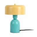 Žlutá/tyrkysová stolní lampa (výška 24 cm) Double Funky – Leitmotiv
