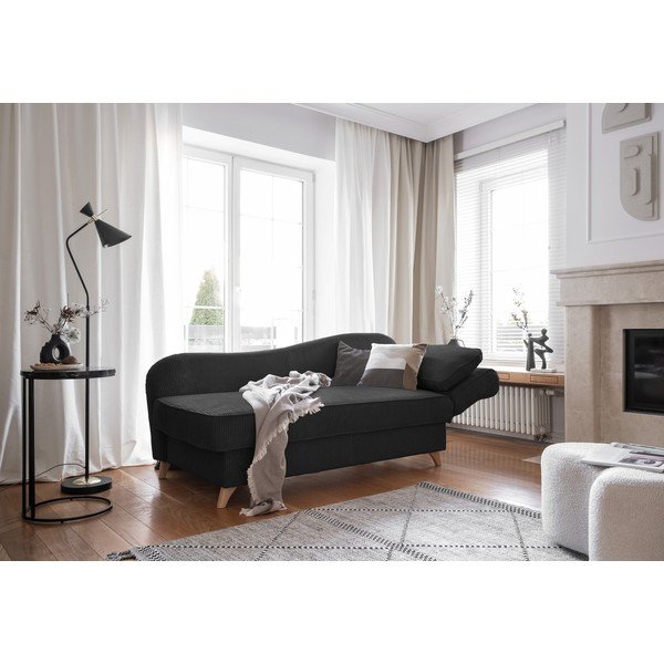 Antracitová manšestrová lenoška (pravý roh) Chic Charlotte – Miuform-image-2