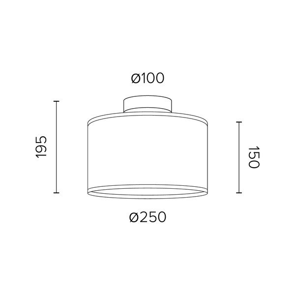 Béžové stropní svítidlo Bulb Attack Trece, ⌀ 25 cm-image-1