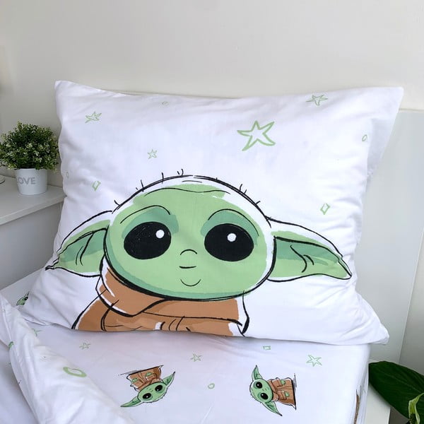 Bavlněné dětské povlečení na jednolůžko 140x200 cm Star Wars Baby Yoda – Jerry Fabrics-image-4