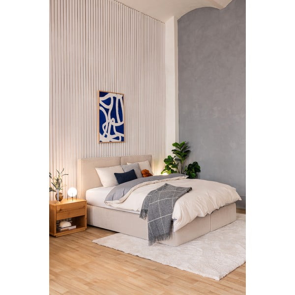 Béžová boxspring postel 160x200 cm Olia Bold – Bonami Selection-image-1