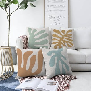 Sada 4 povlaků na polštáře Minimalist Cushion Covers Alga, 55 x 55 cm