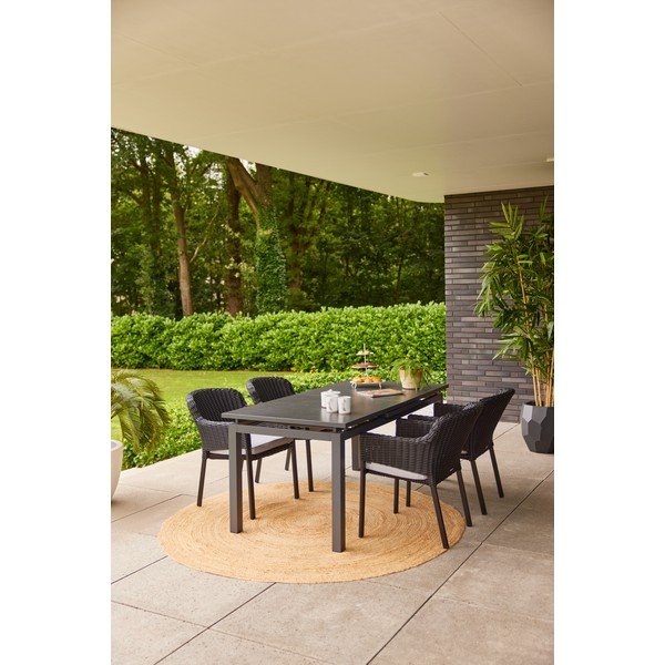 Černá zahradní židle z umělého ratanu Cairo – Hartman-image-1