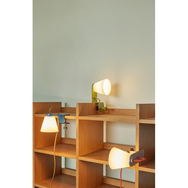 Šedá stolní lampa se skleněným stínidlem (výška 23 cm) Lure – Hübsch-image-2