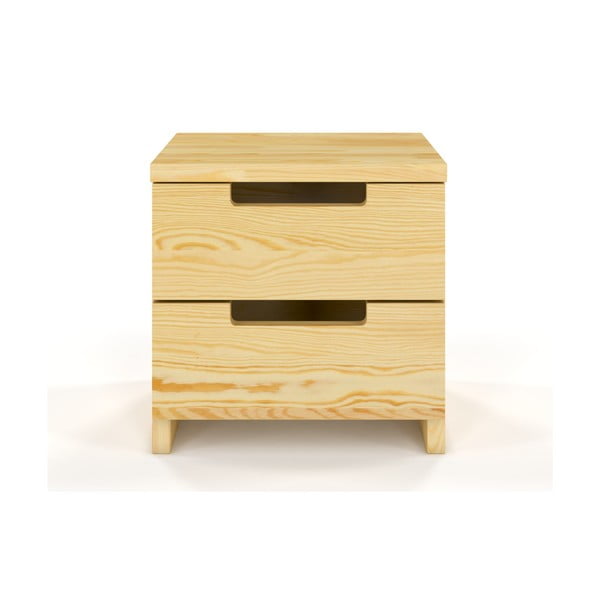 Noční stolek z borovicového dřeva se 2 zásuvkami SKANDICA Spectrum