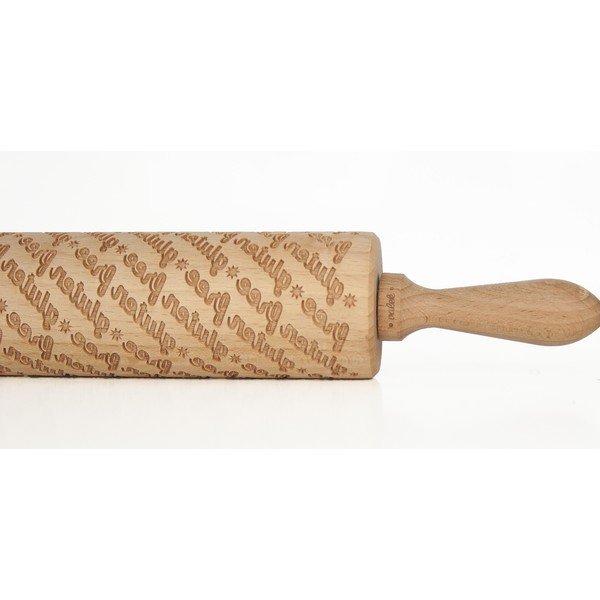 Dřevěný embosovaný váleček na těsto Valek Gluten Free-image-1