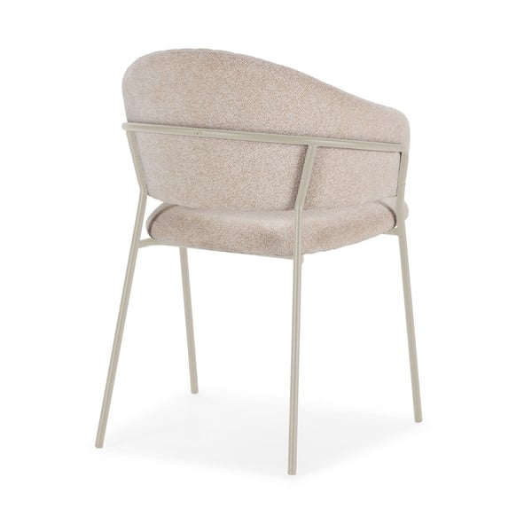 Béžová čalouněná jídelní křesla v sadě 2 ks s područkami Leticia – Marckeric-image-4