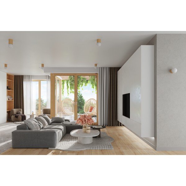 Bílé/v přírodní barvě stropní svítidlo se skleněným stínidlem ø 12 cm Surtur – Sollux-image-4