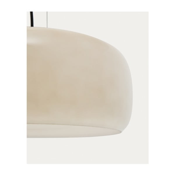 LED závěsné svítidlo šedobéžové se skleněným stínidlem ø 38 cm Reig – Kave Home-image-2