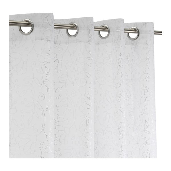 Bílá/ve stříbrné barvě záclona 140x260 cm Pucka – Casa Selección-image-2