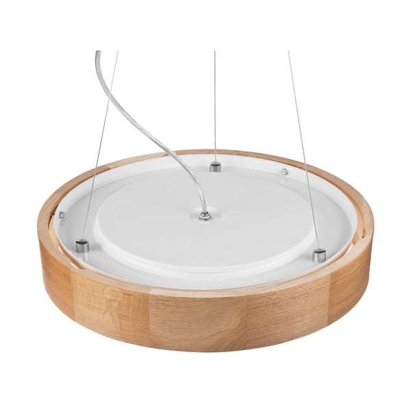 Hnědé závěsné svítidlo se skleněným stínidlem ø 47 cm Eveline – LAMKUR-image-4