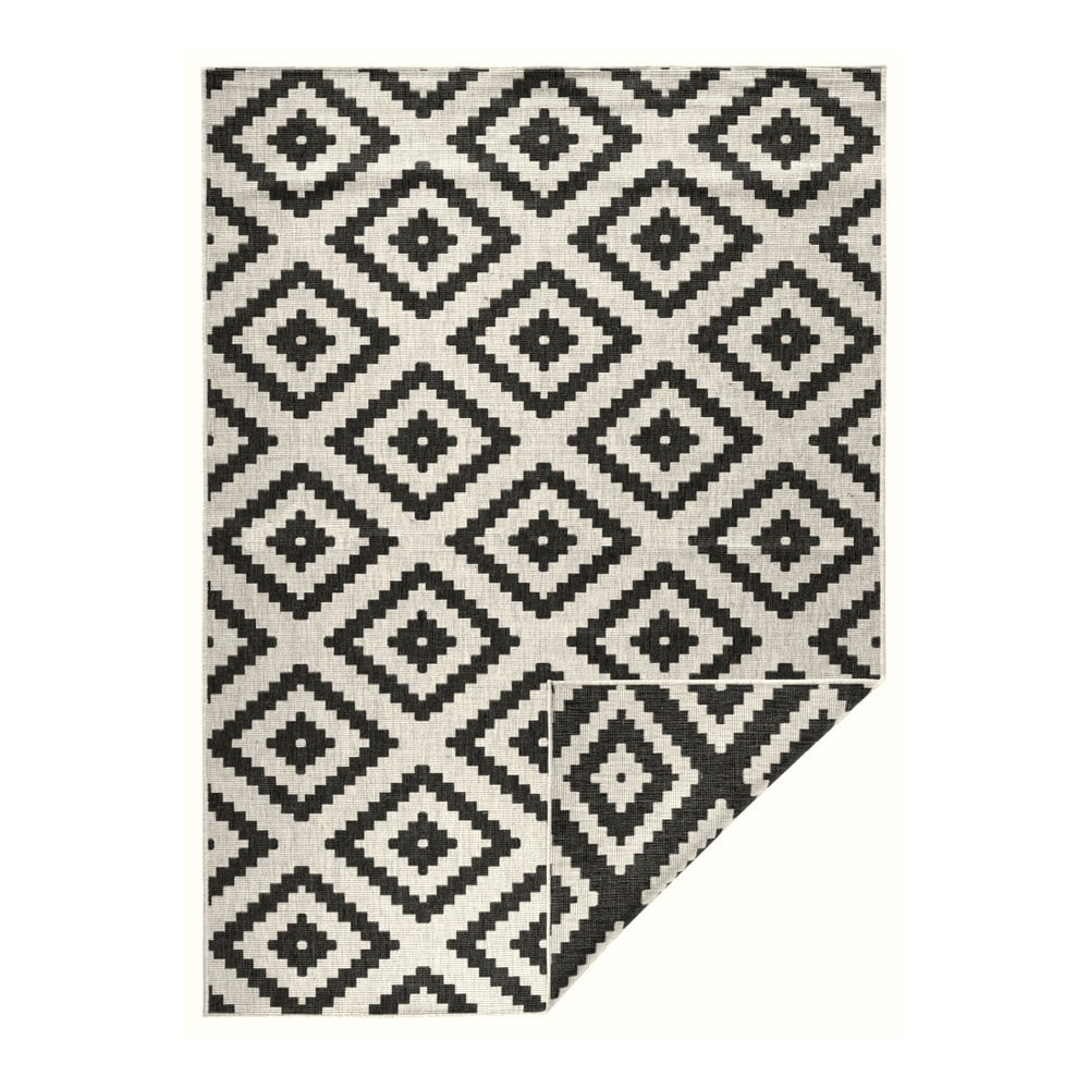 Černo-krémový venkovní koberec NORTHRUGS Malta, 120 x 170 cm