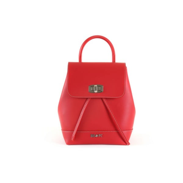 Červený batoh z eko kůže Beverly Hills Polo Club Polly