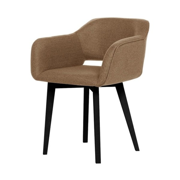 Hnědá židle s černými nohami My Pop Design Oldenburg