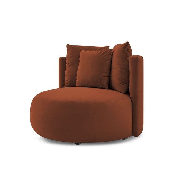 Oranžové sametové křeslo Cesar – Bobochic Paris