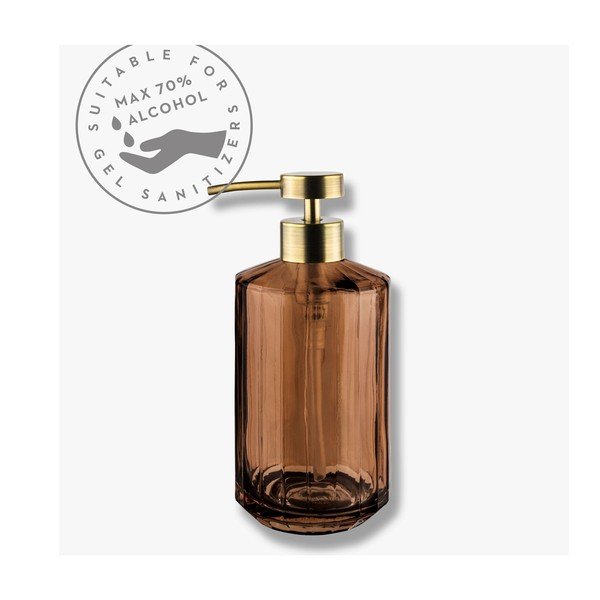 Hnědý skleněný dávkovač mýdla 200 ml Vision – Mette Ditmer Denmark-image-3