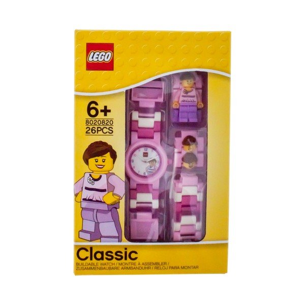 Dětské růžové hodinky s figurkou LEGO® Classic-image-4