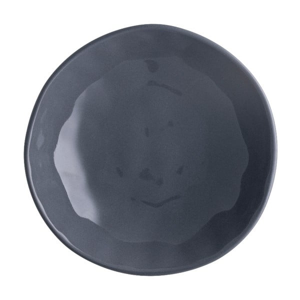 Tmavě šedý porcelánový talíř na pizzu Brandani Pizza, ⌀ 20,5 cm