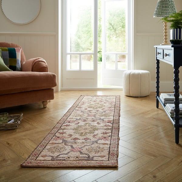 Ručně tkaný běhoun s příměsí juty v přírodní barvě 60x230 cm Celine Jute Global – Flair Rugs-image-1