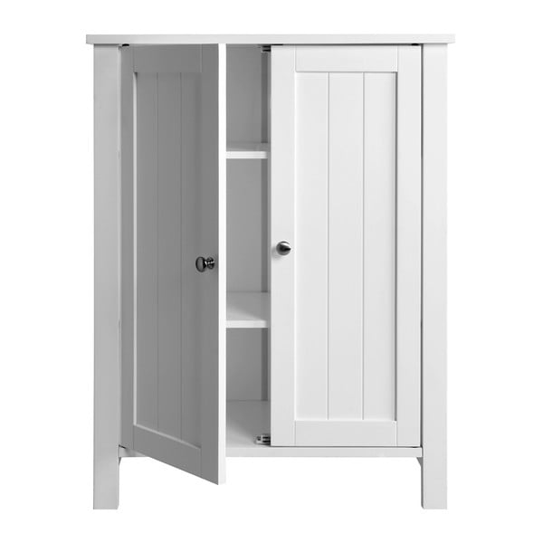 Bílá koupelnová skříňka s dvířky Songmics, šířka 60 cm-image-2