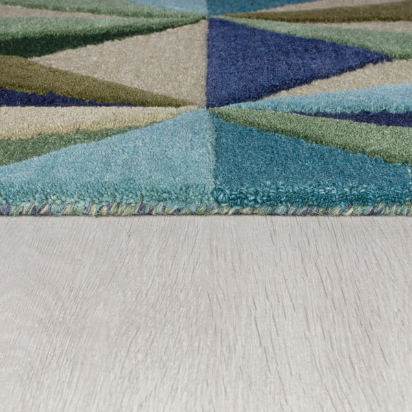 Modrý vlněný koberec 120x170 cm Reverie – Flair Rugs-image-3